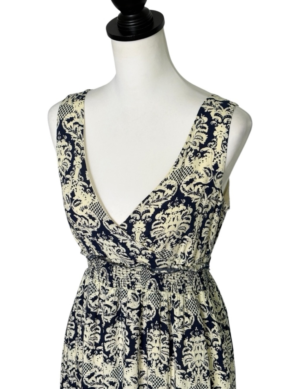 Anthropologie Sunday in Brooklyn Blue & Cream Lace Boho Maxi Dress • Small - Picture 3 of 10
